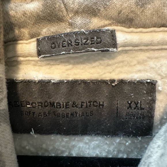 Abercrombie & Fitch Oversized Gray and Brown Camouflage Hoodie Size XXL - Picture 2 of 2